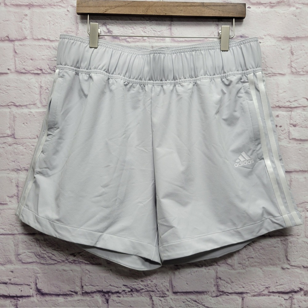 NEW Adidas Tiro Football Soccer‎ Shorts Womens XL Team Light Gray Athletic